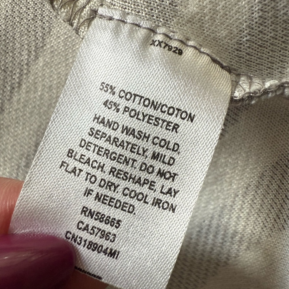 Caslon Women’s Gray White Striped Blazer Jacket Size Small Cotton - Picture 13 of 16